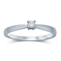 Anello Fanton Gioielli Donna SOLITARI in Oro bianco Diamante 0.09 Ct ANOR-83-52 - ANOR-83-52